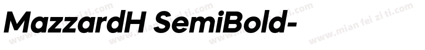 MazzardH SemiBold字体转换